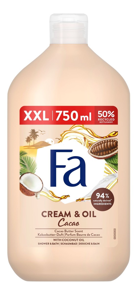 Kremowy żel pod prysznic cacao butter & coco oil