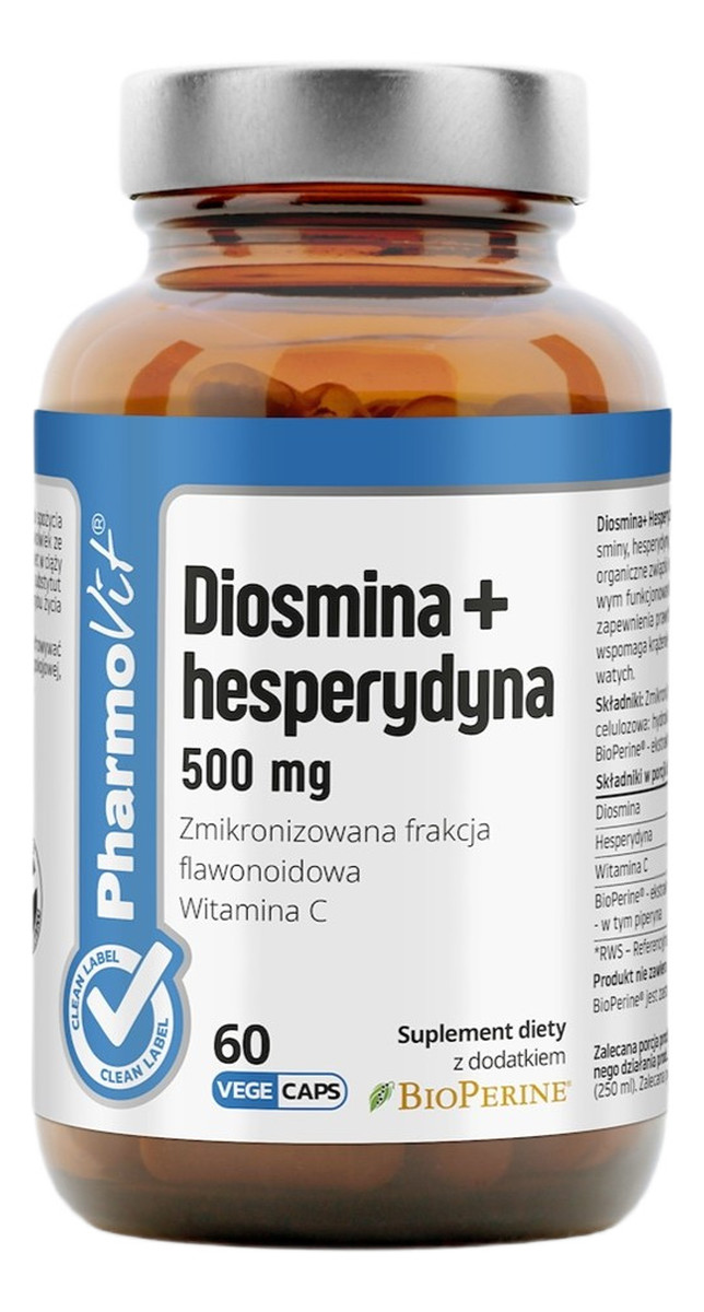 Diosmina + Hesperydyna suplement diety 60 kapsułek 500mg