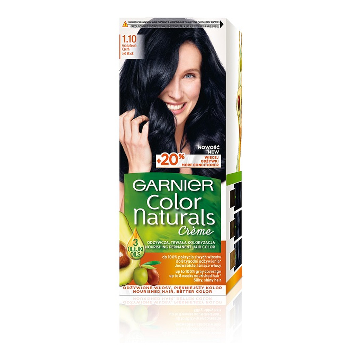 Garnier Color naturals farba do włosów 1.10 granatowa czerń