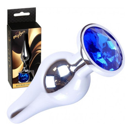 Jewellery Silver metalowy korek analny Dark Blue