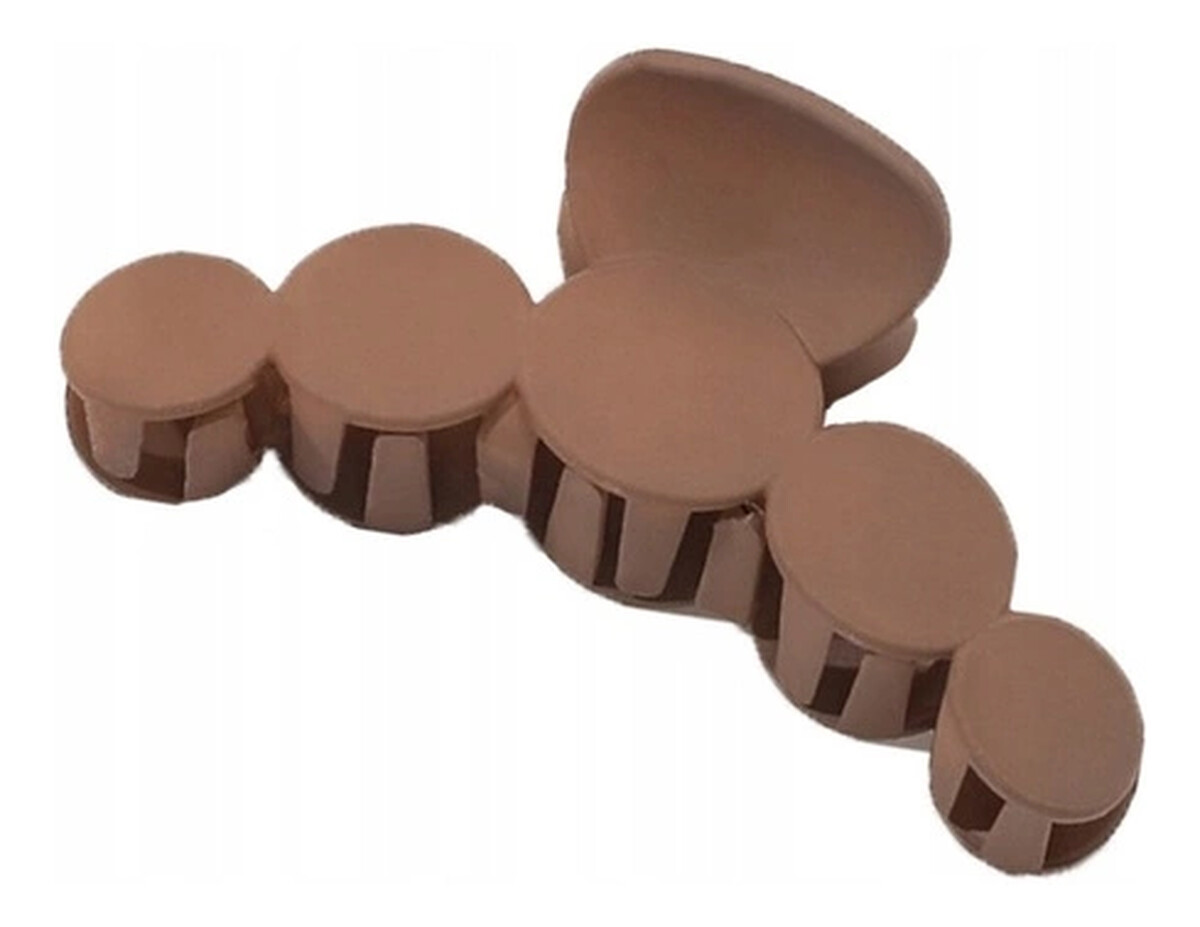 Klamra do włosów "Kółeczka" - brązowa 1szt