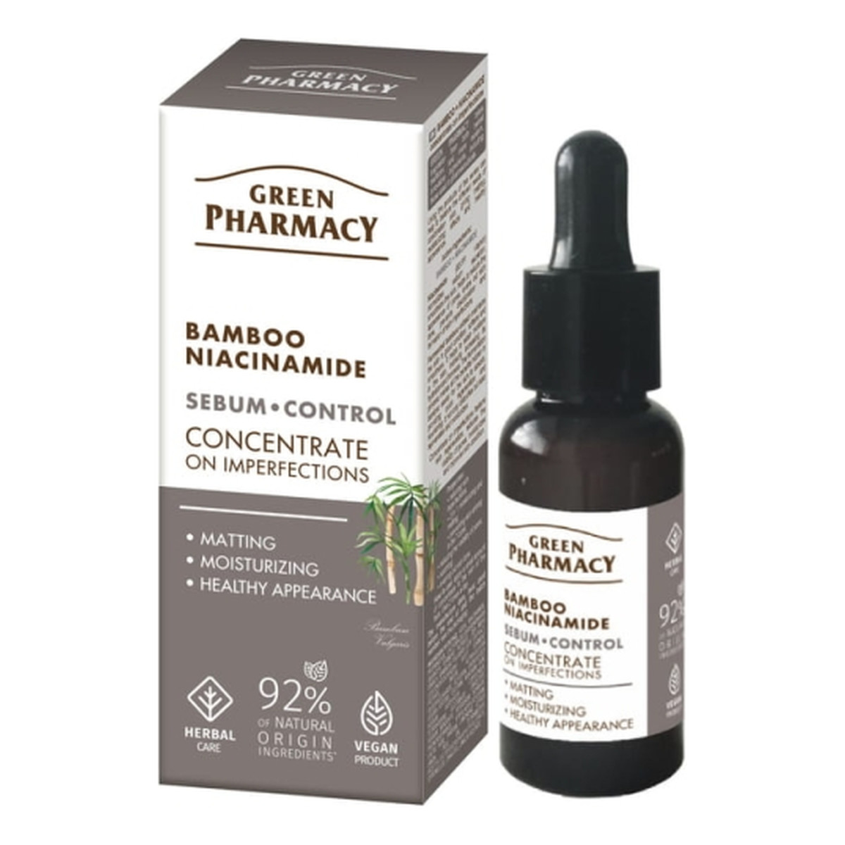 Green Pharmacy Serum na niedoskonałości Bambus + Niacynamid 30ml