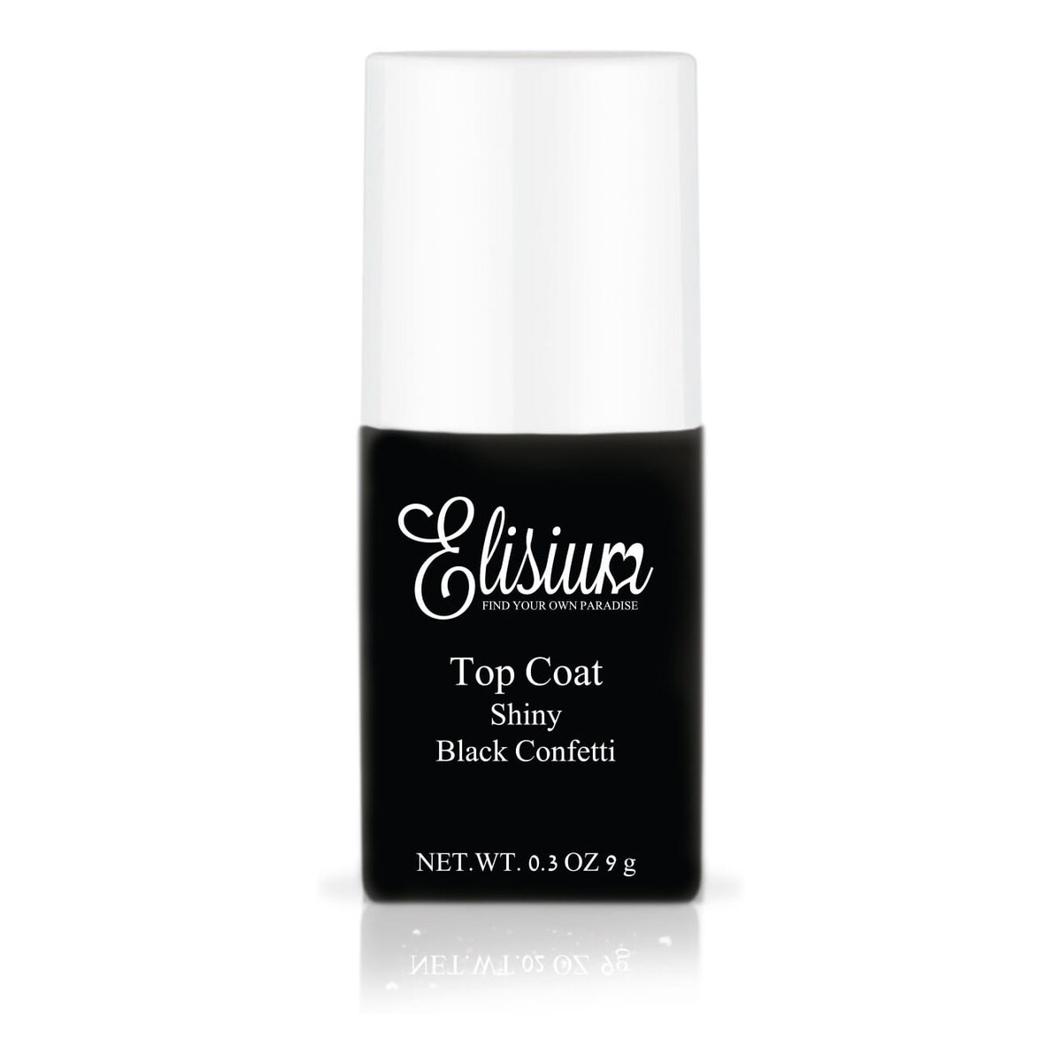 Elisium Top Coat Shiny Black Confetti  9g