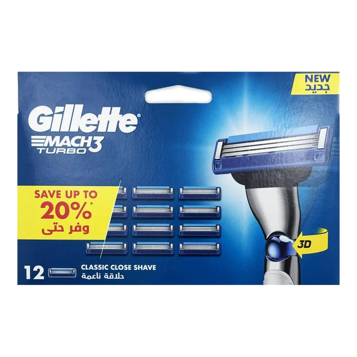 Gillette Mach 3 Turbo Wkłady do maszynki do golenia 12szt.
