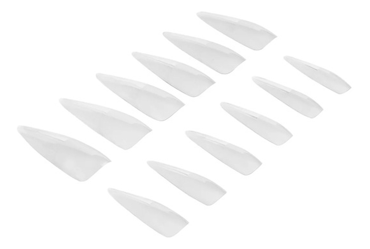 Invisible Flexi Tips tipsy elastyczne do przedłużania paznokci 03 Clear Stiletto 300szt