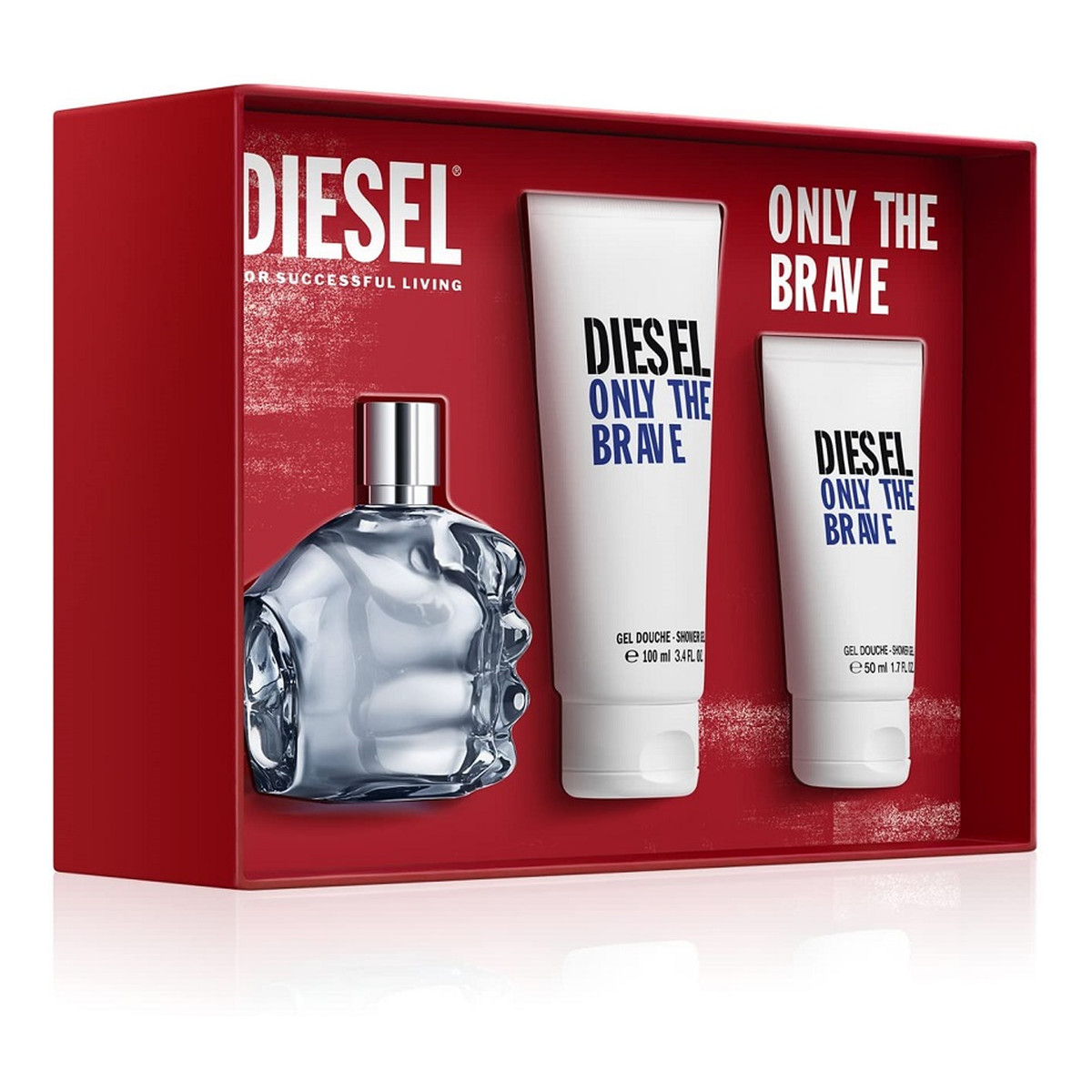 Diesel Only The Brave for Man Zestaw woda toaletowa spray 75ml + żel pod prysznic 100ml + żel pod prysznic 50ml