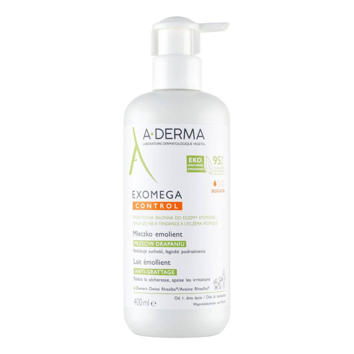 A-Derma Exomega Control Mleczko emolientowe do ciała 400ml