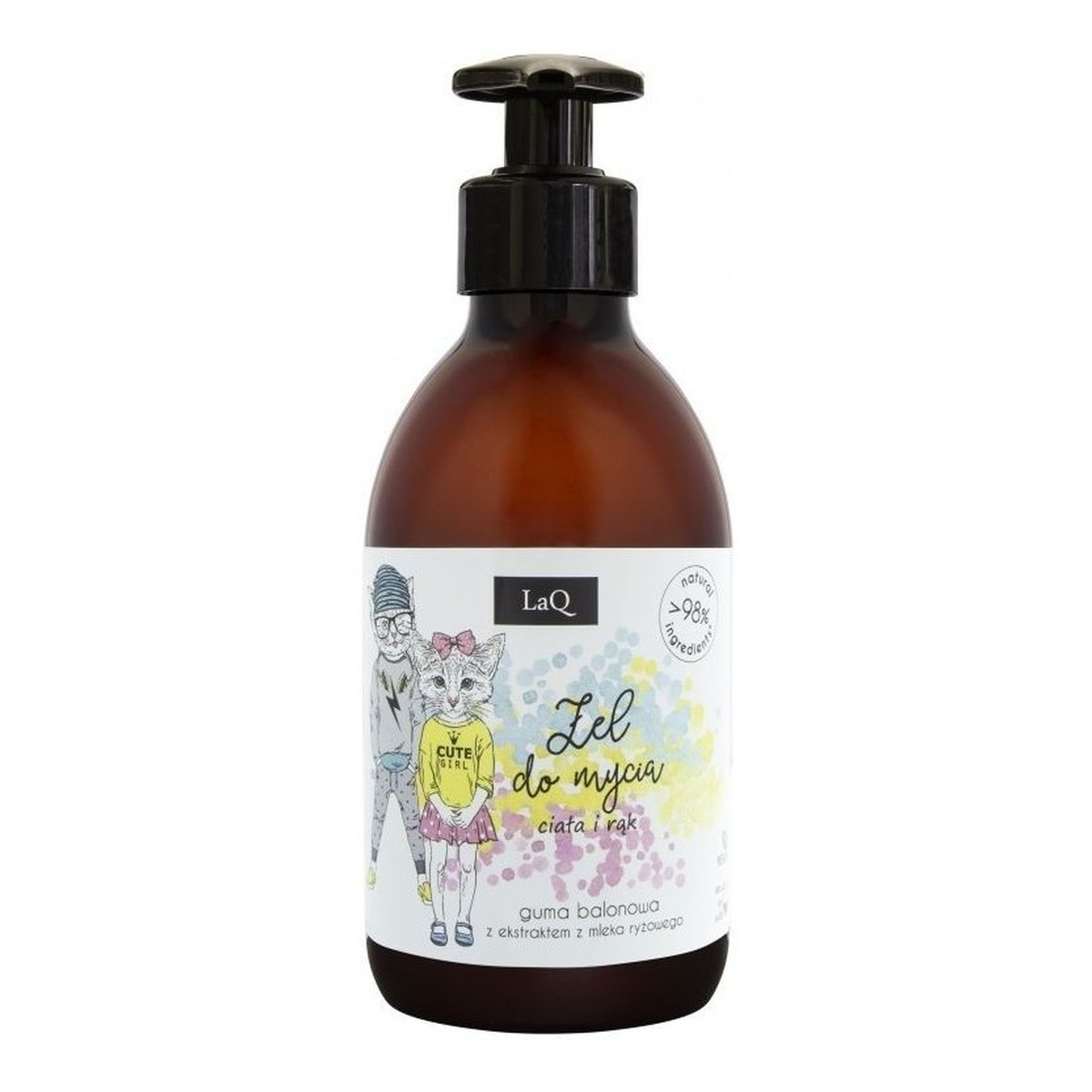 Laq Naturalny żel do kąpieli o zapachu gumy balonowej z ekstraktem z mleka ryżowego 300ml