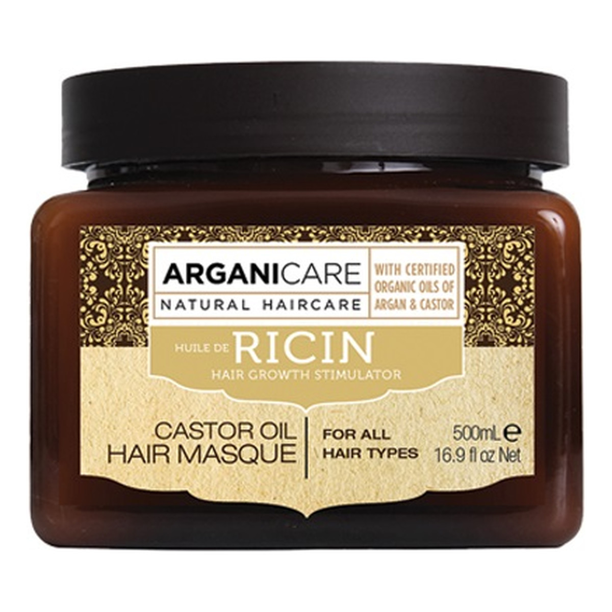 Arganicare Castor oil maska stymulująca porost włosów 500ml