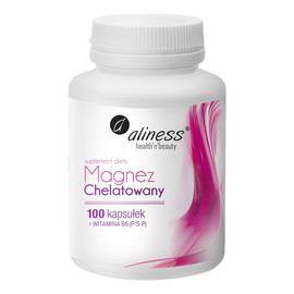 Magnez chelatowany 720mg + b6 (p-5-p) suplement diety 100 kapsułek