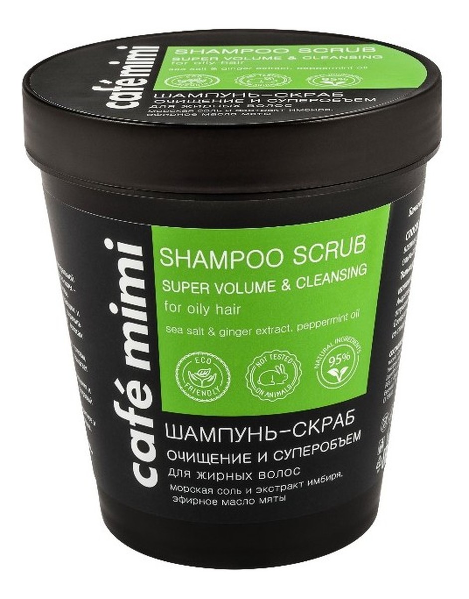 Szampon–scrub do włosów tłustych Oczyszczenie i super objętość