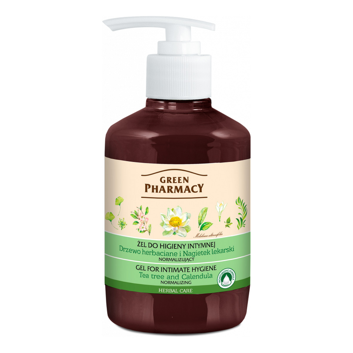 Green Pharmacy Herbal Cosmetics Body Care Żel Do Higieny Intymnej Drzewo Herbaciane i Nagietek Lekarski 370ml