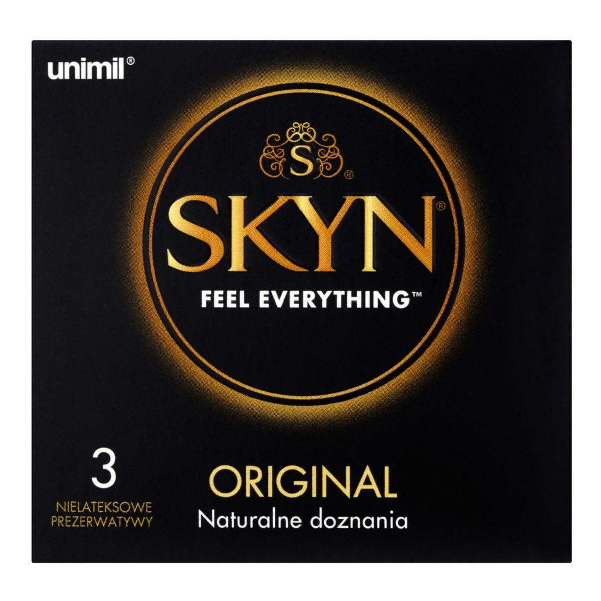 Unimil Skyn Original Nielateksowe prezerwatywy 3szt