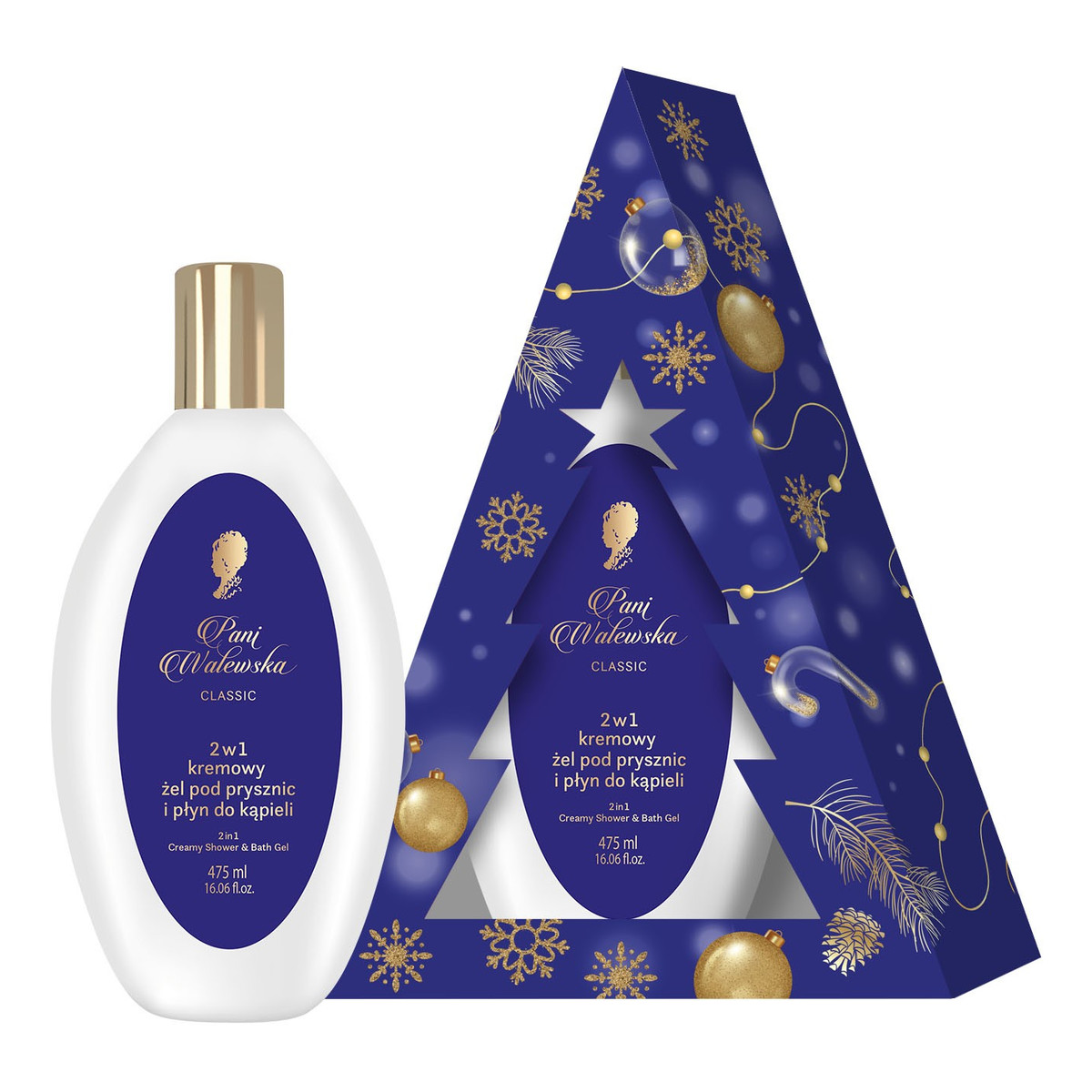 Pani Walewska Choinka 2w1 Kremowy żel pod prysznic i płyn do kąpieli classic 475ml