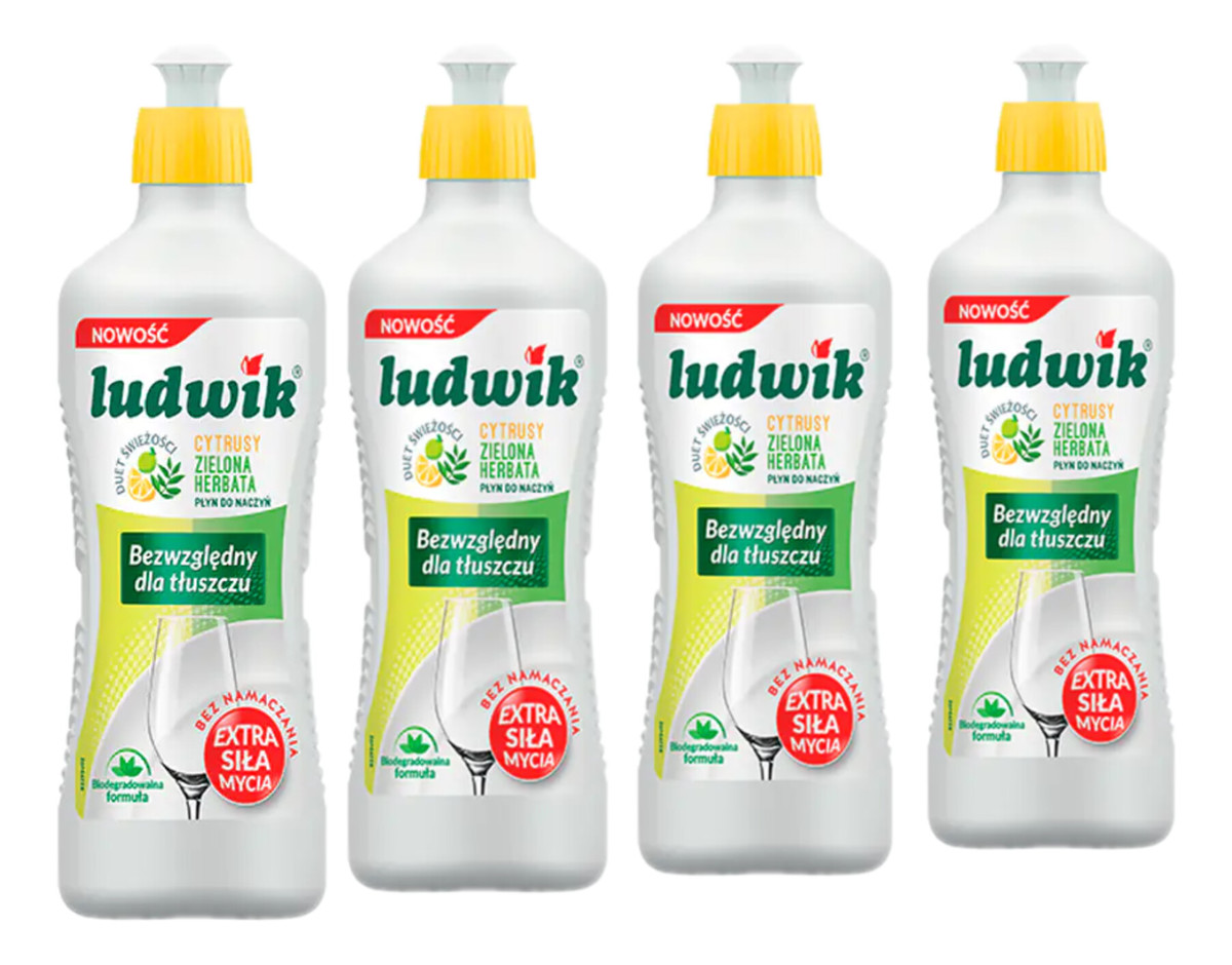 Płyn do mycia naczyń Cytrusy Zielona Herbata 4x900g
