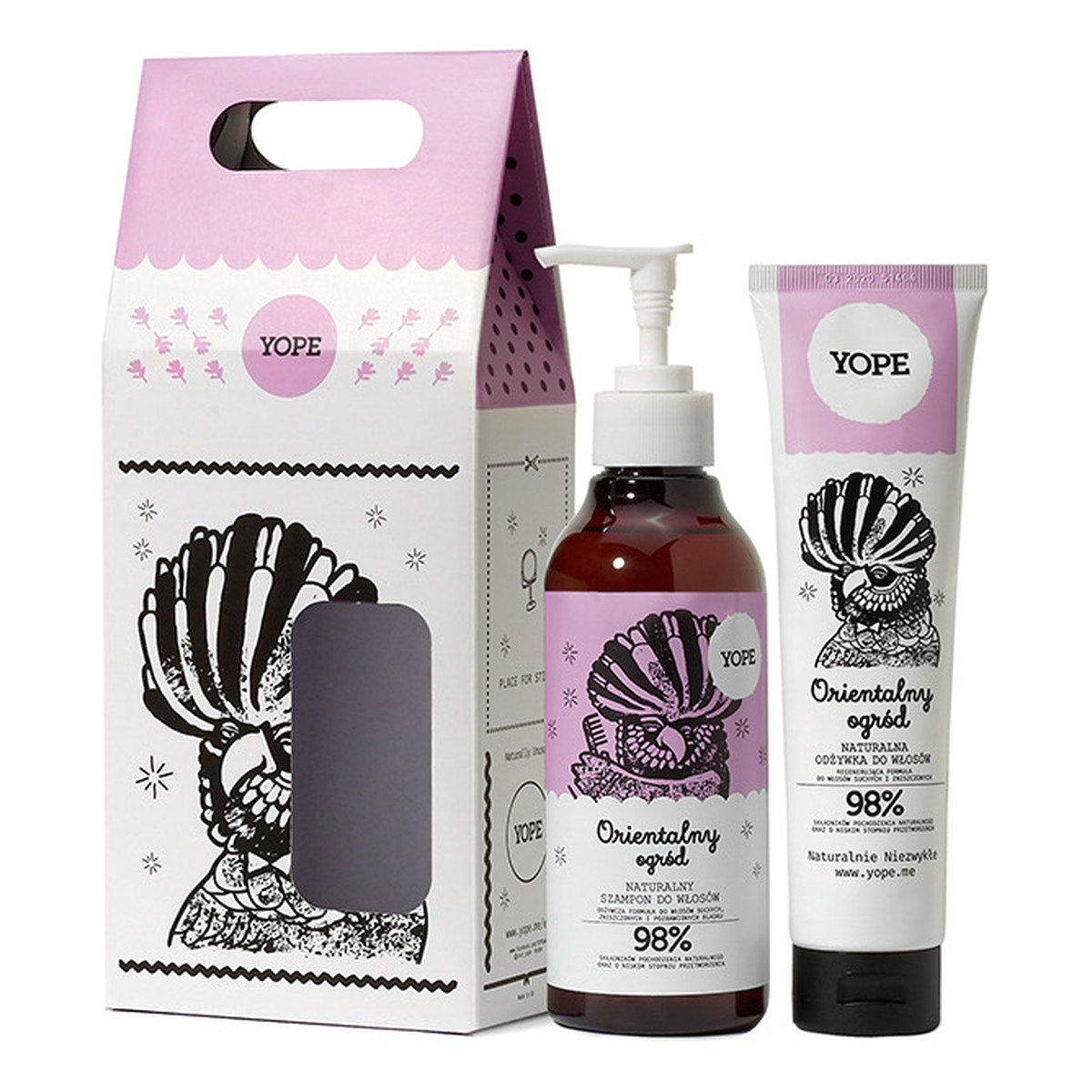 Yope zestaw (naturalny szampon do włosów Orientalny Ogród 300ml + odżywka do włosów Orientalny Ogród 170ml)