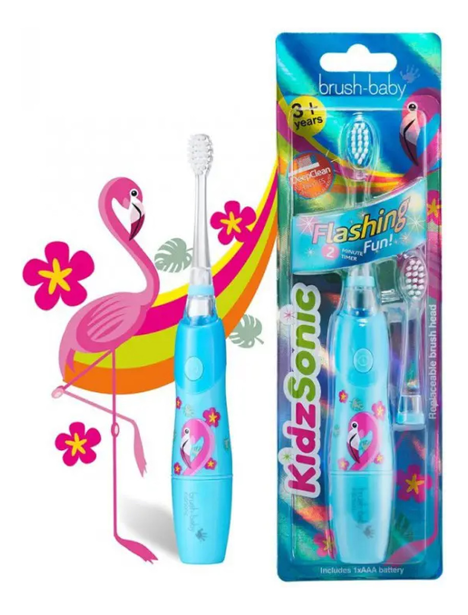 szczoteczka soniczna dla dzieci w wieku 3+ lat flamingo