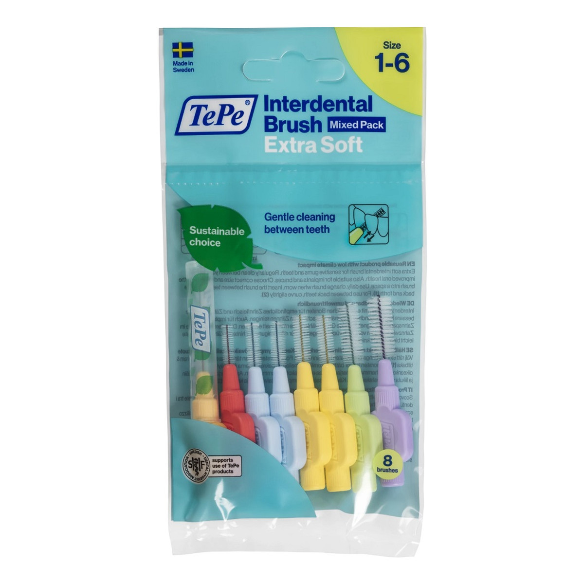 Tepe Extra soft mixed pack szczoteczki do przestrzeni międzyzębowych 0.45-1.1mm 8szt