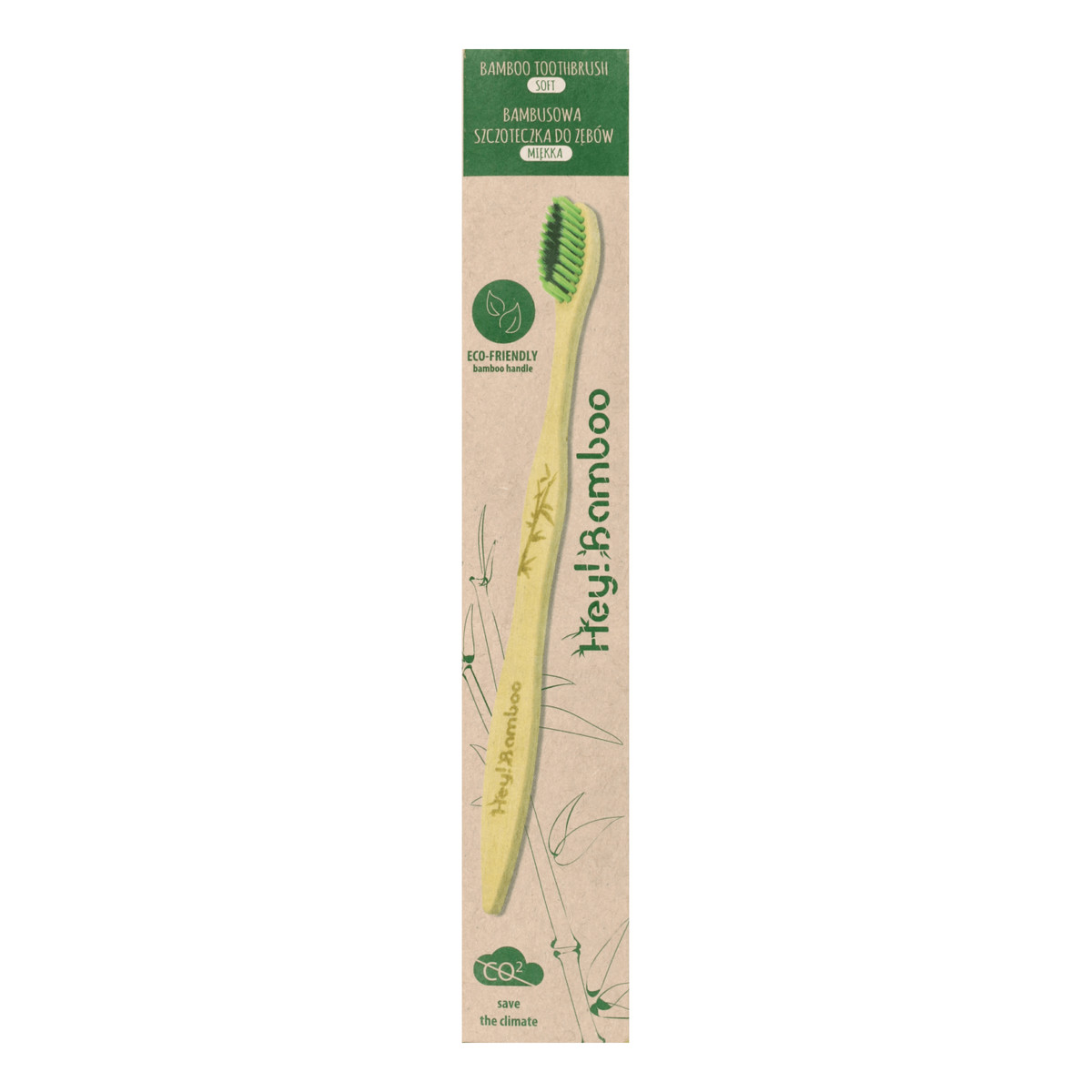 Hej Bamboo Bambusowa szczoteczka do zębów SOFT miękka