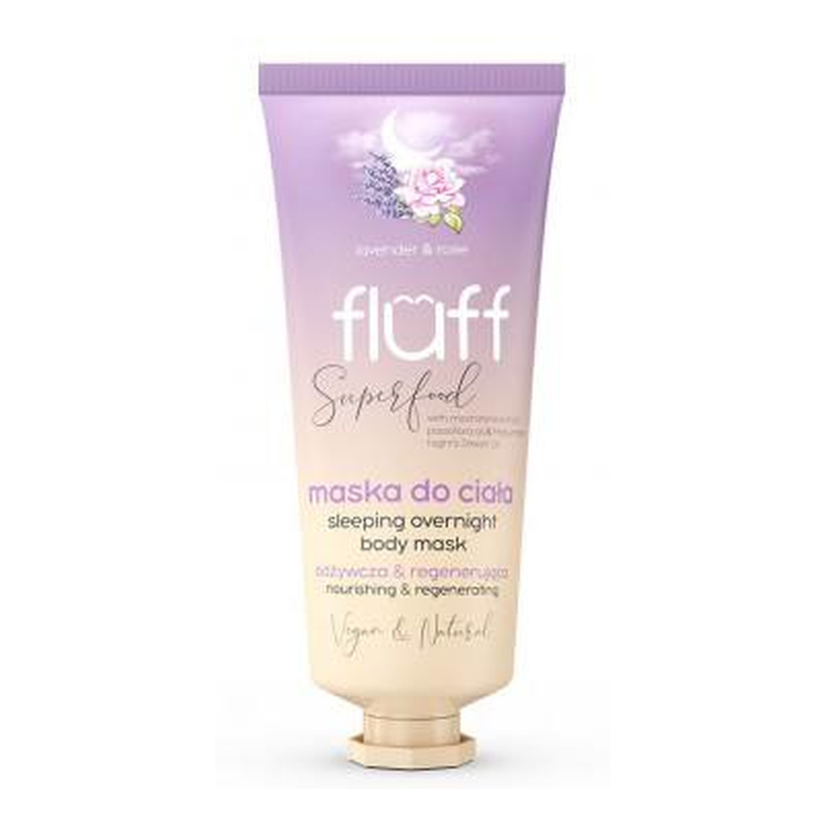 Fluff Maska do ciała Róża i Lawenda - Overnight body mask 150ml