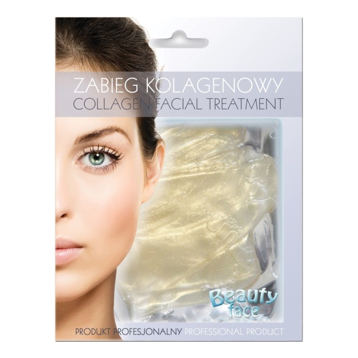 Beauty Face Collagen Facial Treatment rozświetlający zabieg kolagenowy z diamentami i złotem w płacie hydrożelowym
