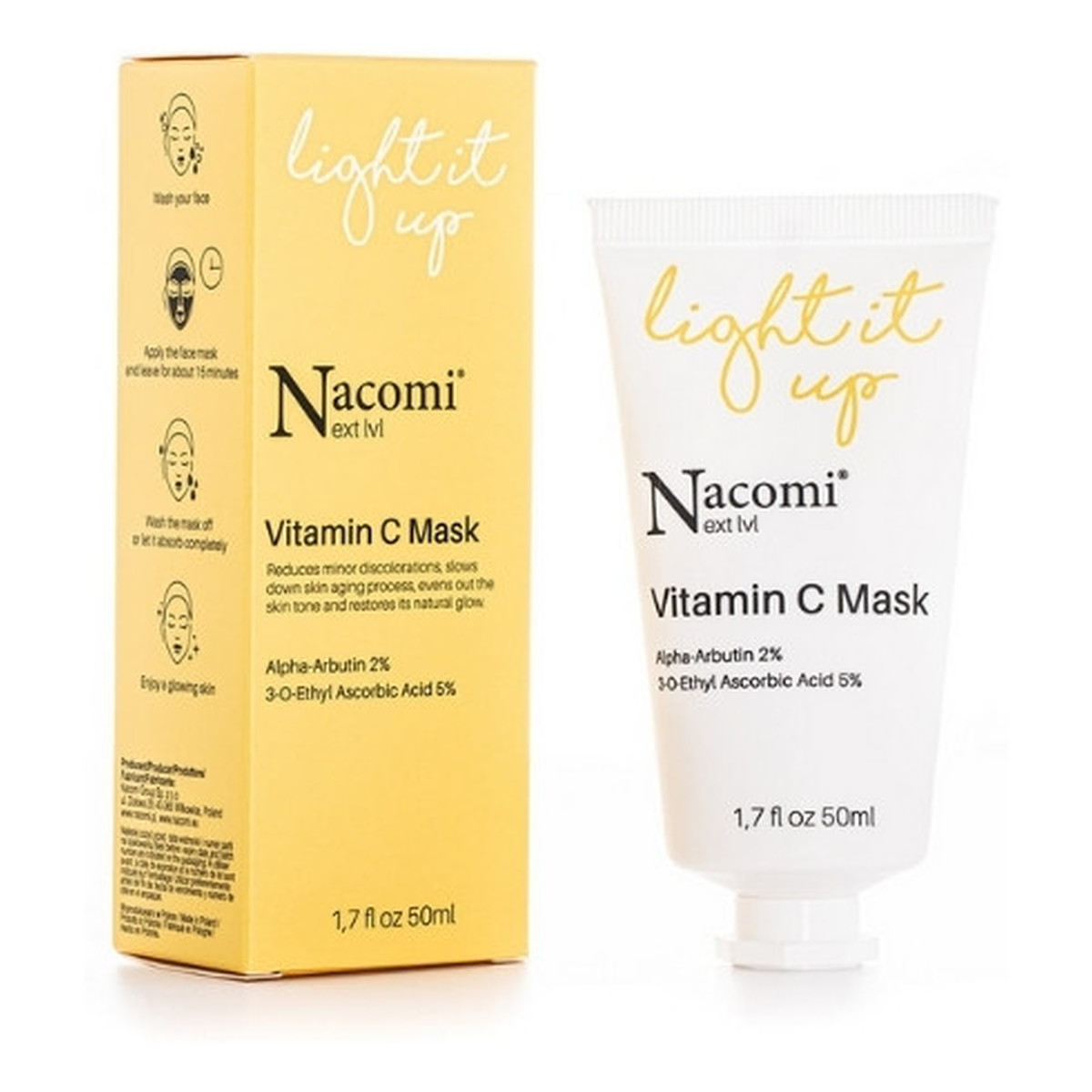 Nacomi Next Level Rozjaśniająca maska z witaminą C 50ml