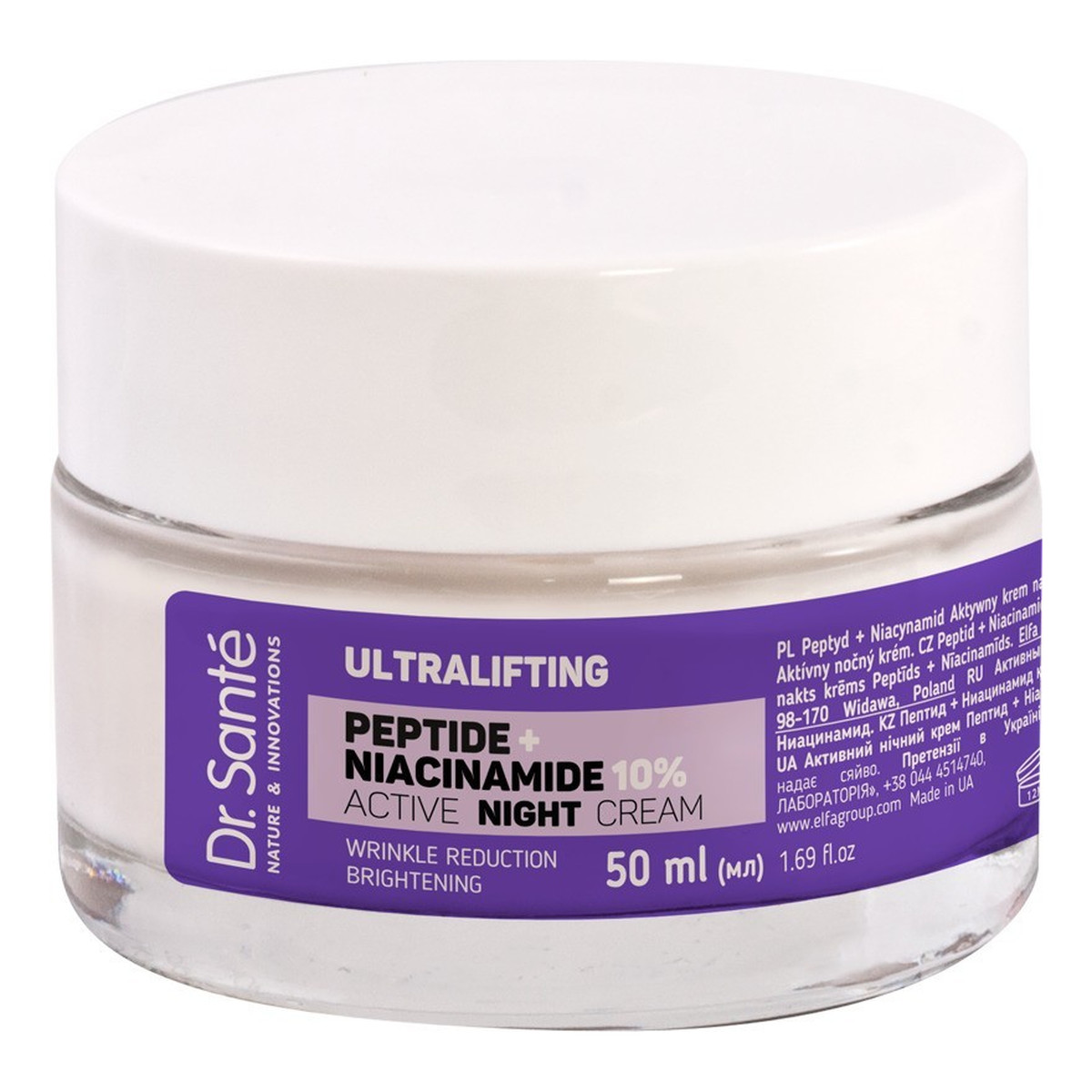 Dr. Sante Ultralifting Aktywny Krem Regenerujący Na Noc Peptide + Niacinamide 50ml