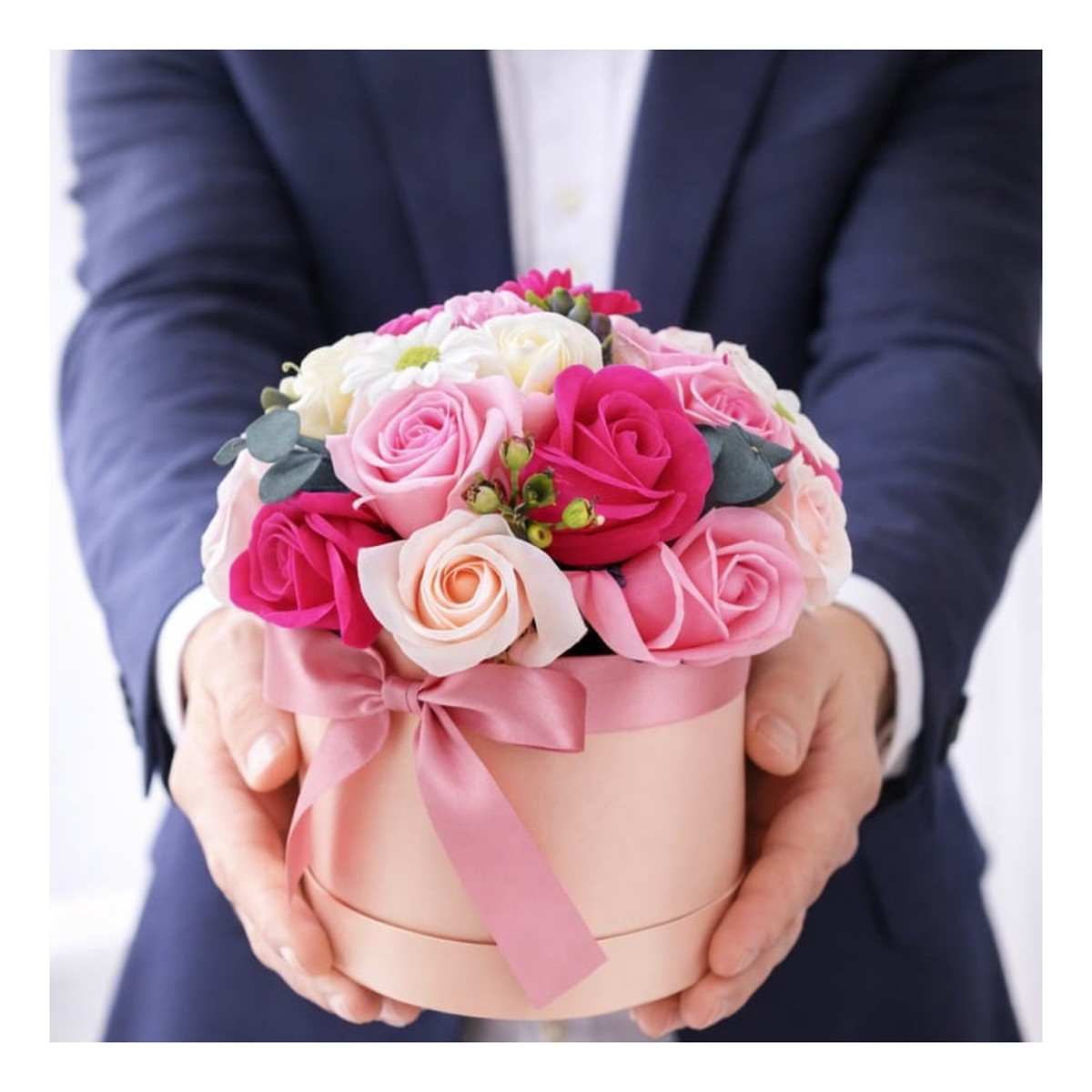 Ecarla Flower Box Bukiet kwiatów mydlanych BUK23