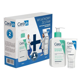 Zestaw oczyszczający żel do mycia 236ml + nawilżający krem do twarzy 52ml