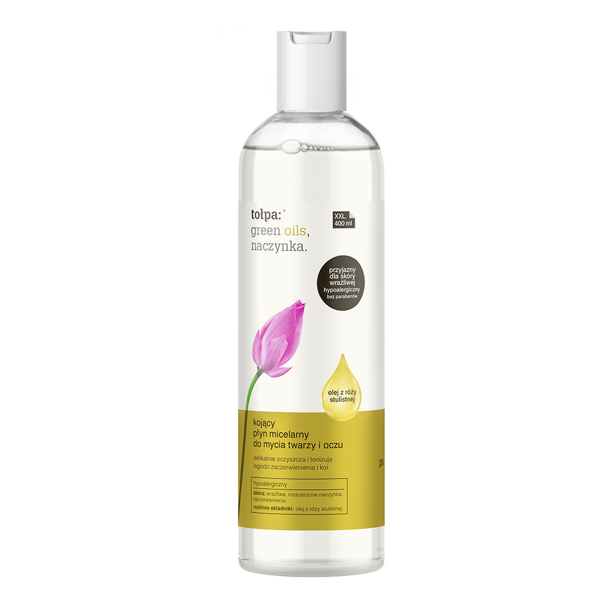 Tołpa green oils naczynka Płyn micelarny kojący do mycia twarzy i oczu 400ml