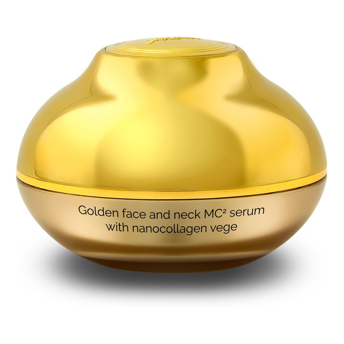 Hiskin Skinled golden face and neck mc2 serum with nanocollagen vege kolagenowe złote serum do twarzy z mikromasażerem refill 30ml