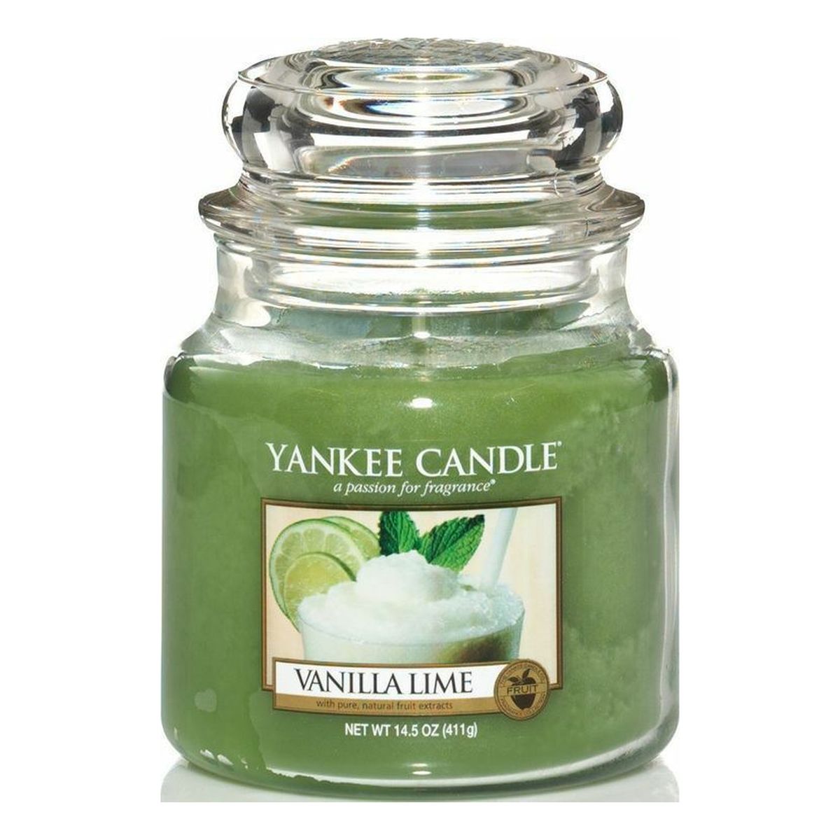 Yankee Candle Med Jar średnia świeczka zapachowa Vanilla Lime 411g