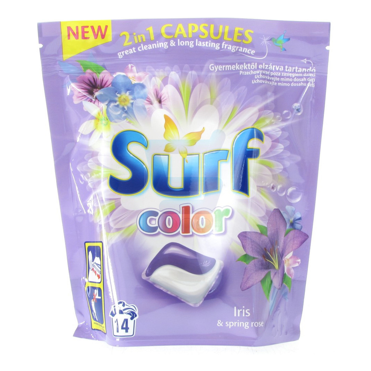 Surf Color Iris & Spring Rose 2in1 Kapsułki do prania 14szt