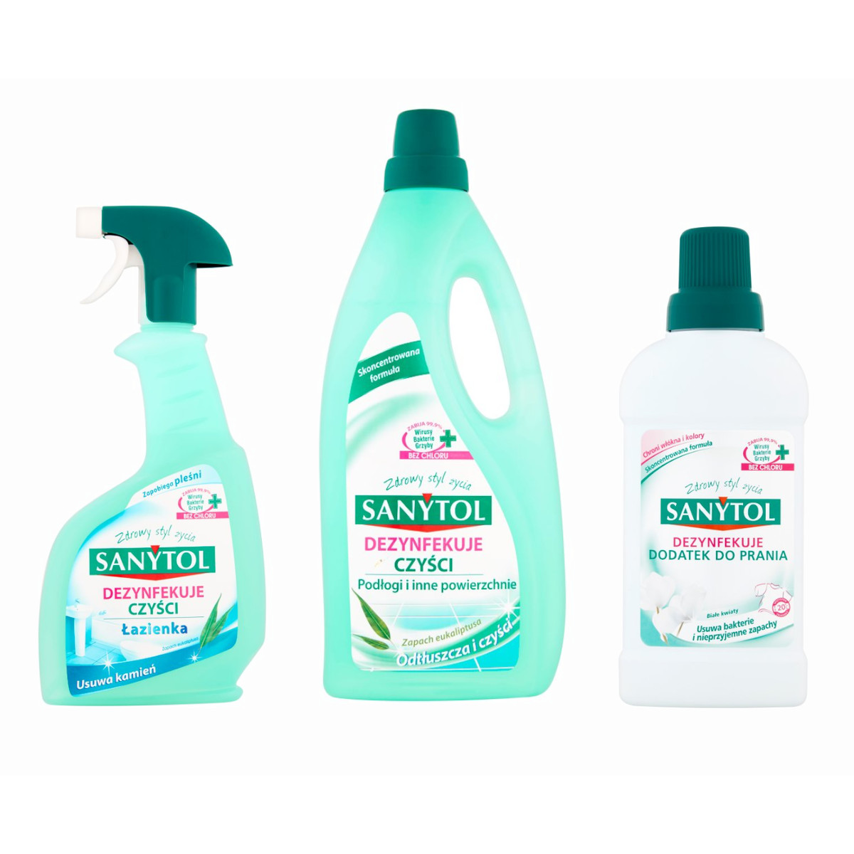 Sanytol Zestaw do sprzątania i dezynfekcji 1l + 2 x 500ml