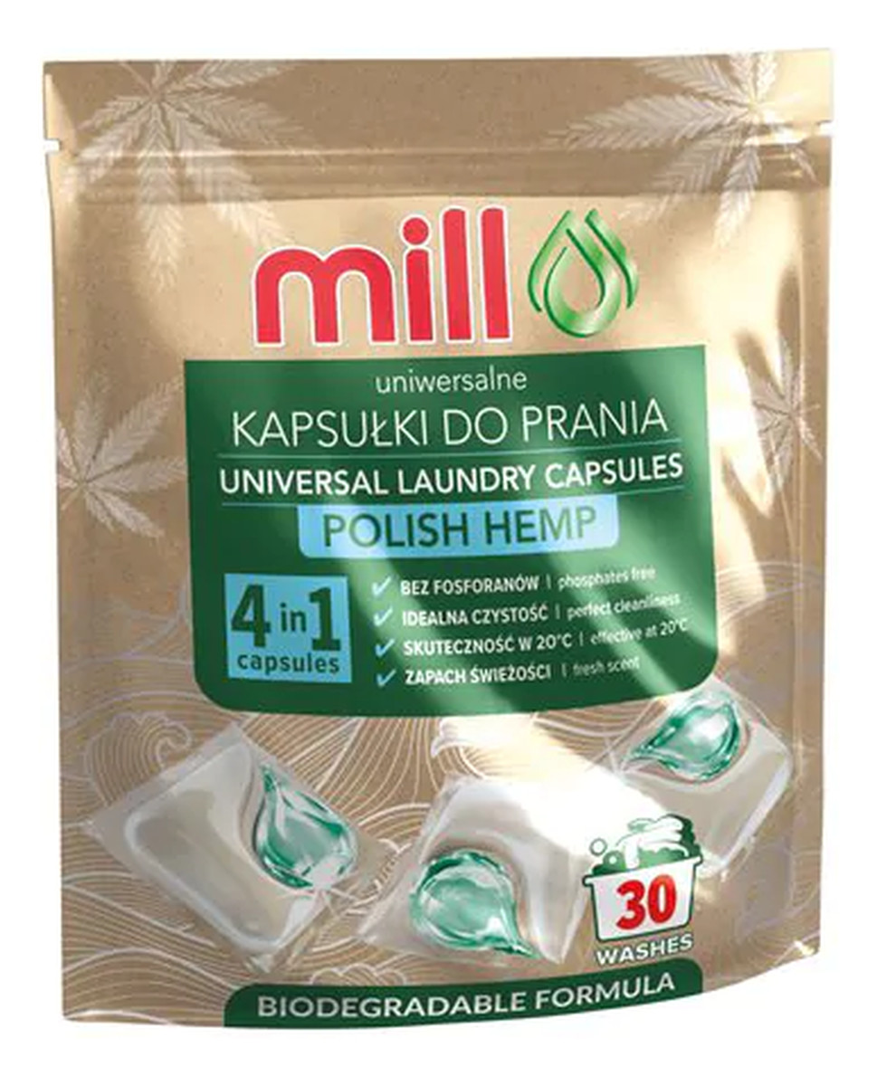 4in1 Uniwersalne Kapsułki do Prania Konopie Polskie 30 Sztuk