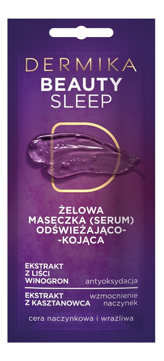 Beauty Sleep żelowa maseczka odświeżająco-kojąca do cery naczynkowej i wrażliwej