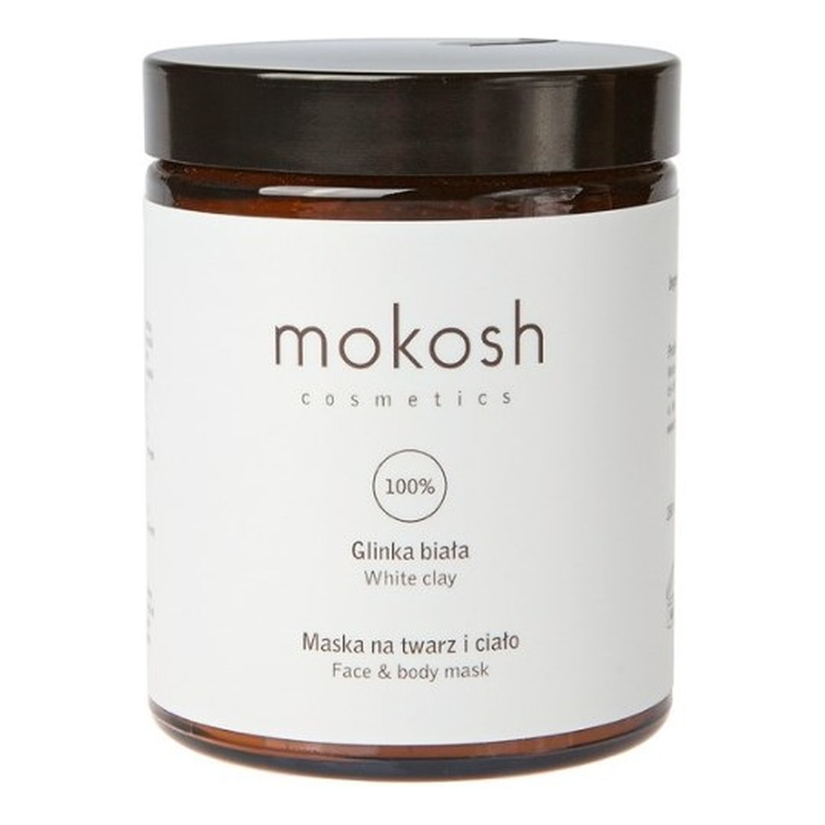 Mokosh Face body mask white clay maska na twarz i ciało glinka biała 180ml