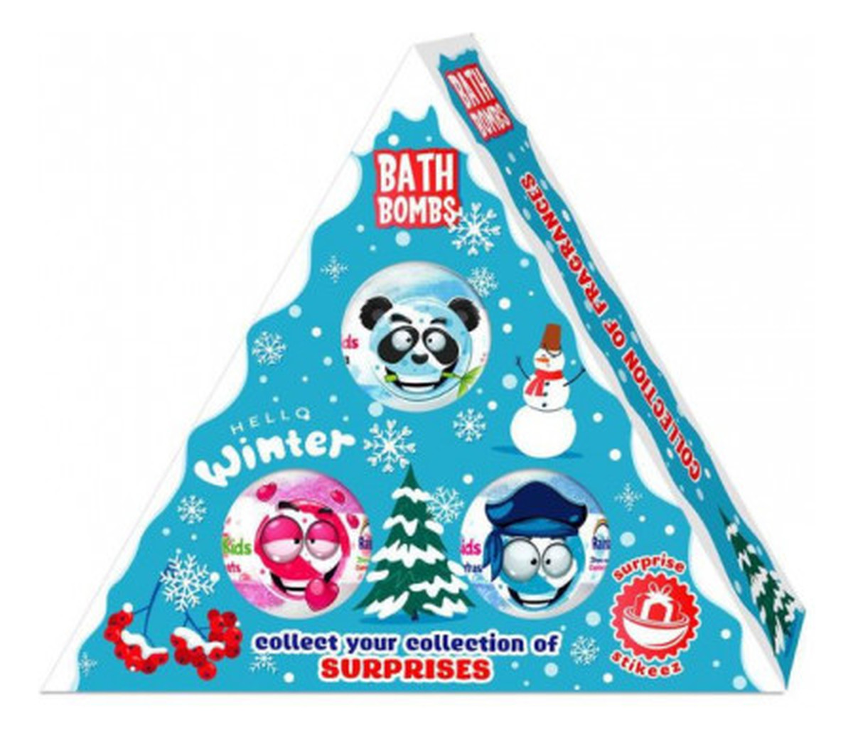 Winter Bath bombs set "Winter Assortment" 3×100g