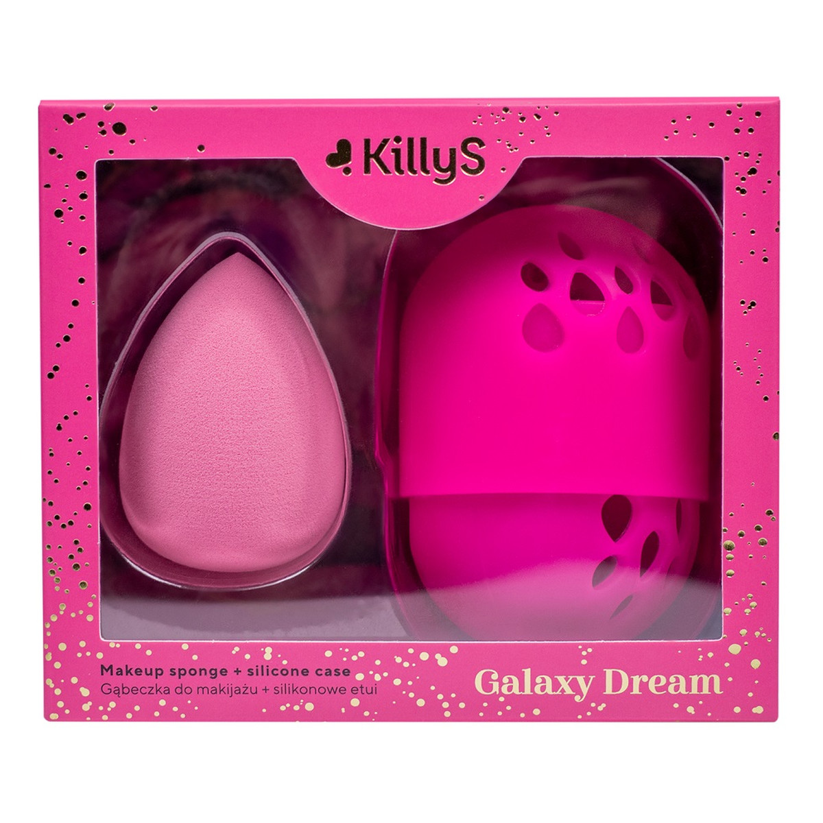 KillyS Galaxy dream gąbeczka do makijażu z silikonowym etui