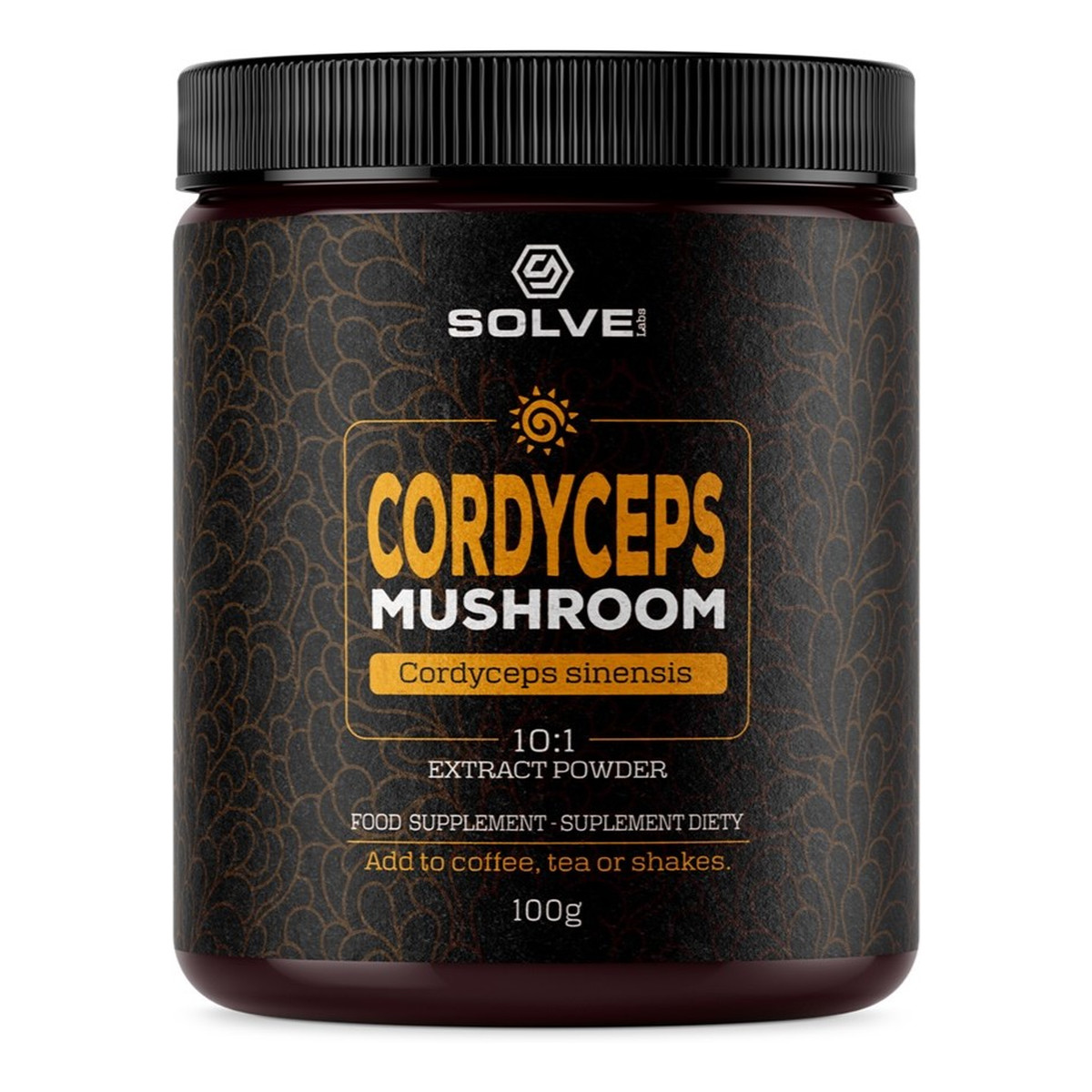 Solve Labs Cordyceps mushroom suplement diety w proszku 100g