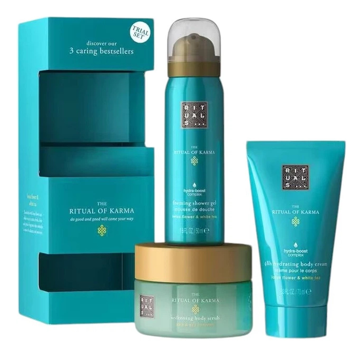 Foaming Shower Gel żel pod prysznic 50ml + Body Scrub peelinig do ciała 125g + Body Cream krem do ciała 70ml