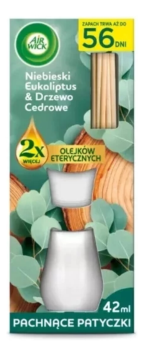 Patyczki Zapachowe Niebieski Eukaliptus & Drzewo Cedrowe