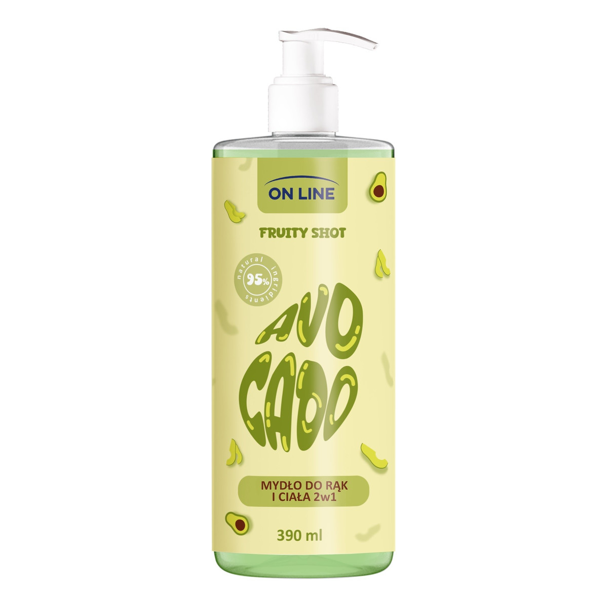 On Line Fruity Shot Mydło avocado 390ml