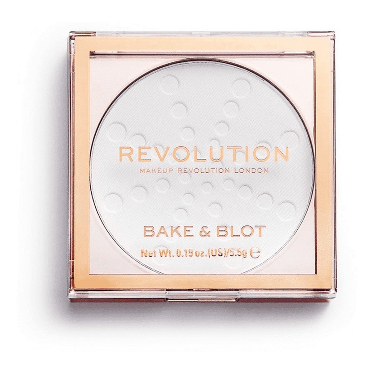 Makeup Revolution Bake & Blot Matujący Puder Prasowany Utrwalający Makijaż White