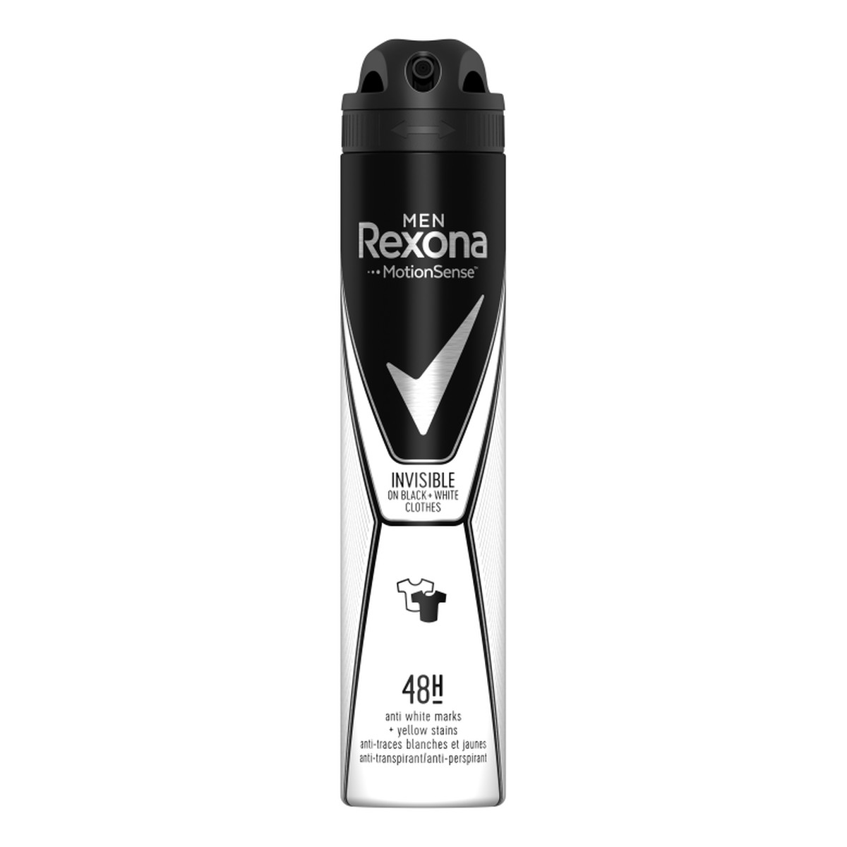 Rexona Invisible on black and white clothes Antyperspirant w sprayu dla mężczyzn 200ml