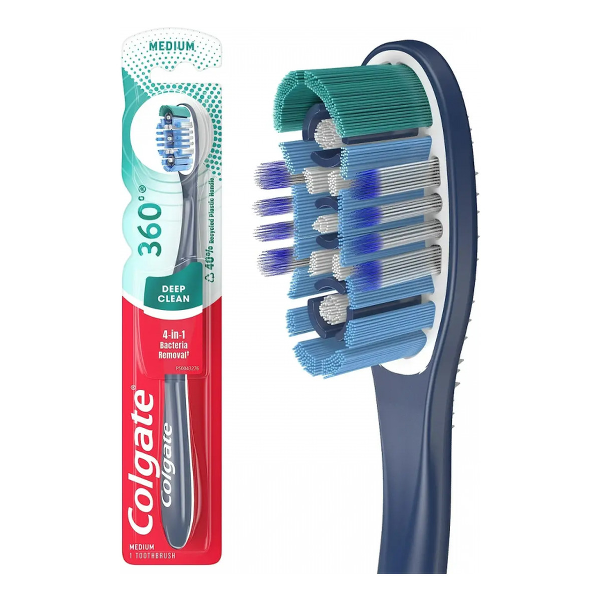 Colgate 360° Szczoteczka do zębów Charcoal Blue Medium