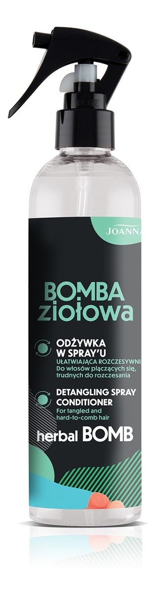 Bomba ziołowa odżywka w spray`u ułatwiająca rozczesywanie do włosów plączących się i trudnych do rozczesania