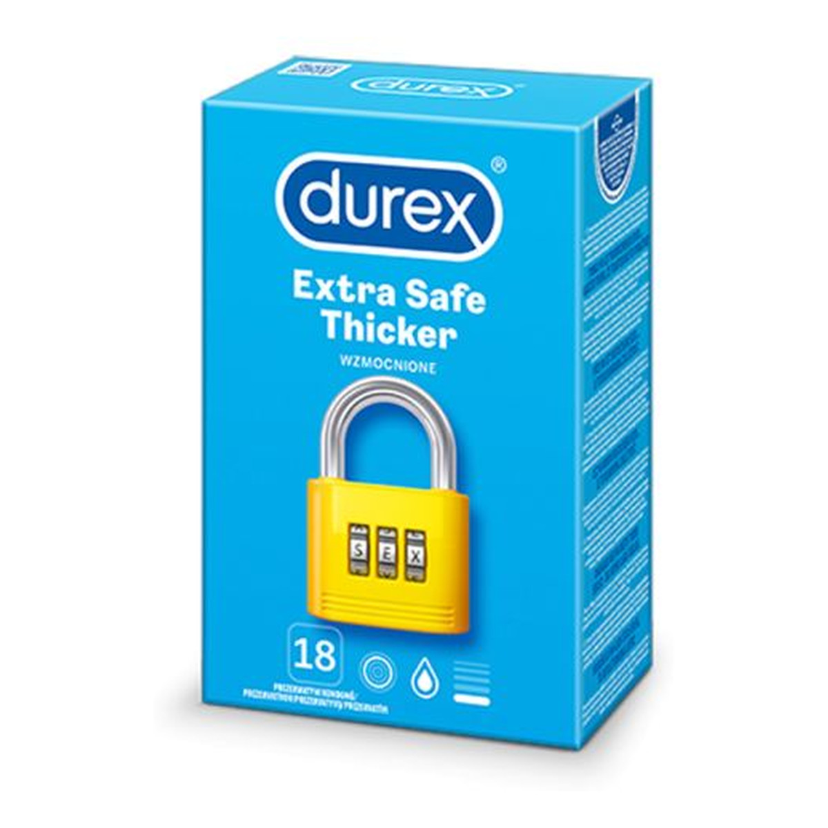 Durex Extra Safe grubsze prezerwatywy z większą ilością żelu 18szt