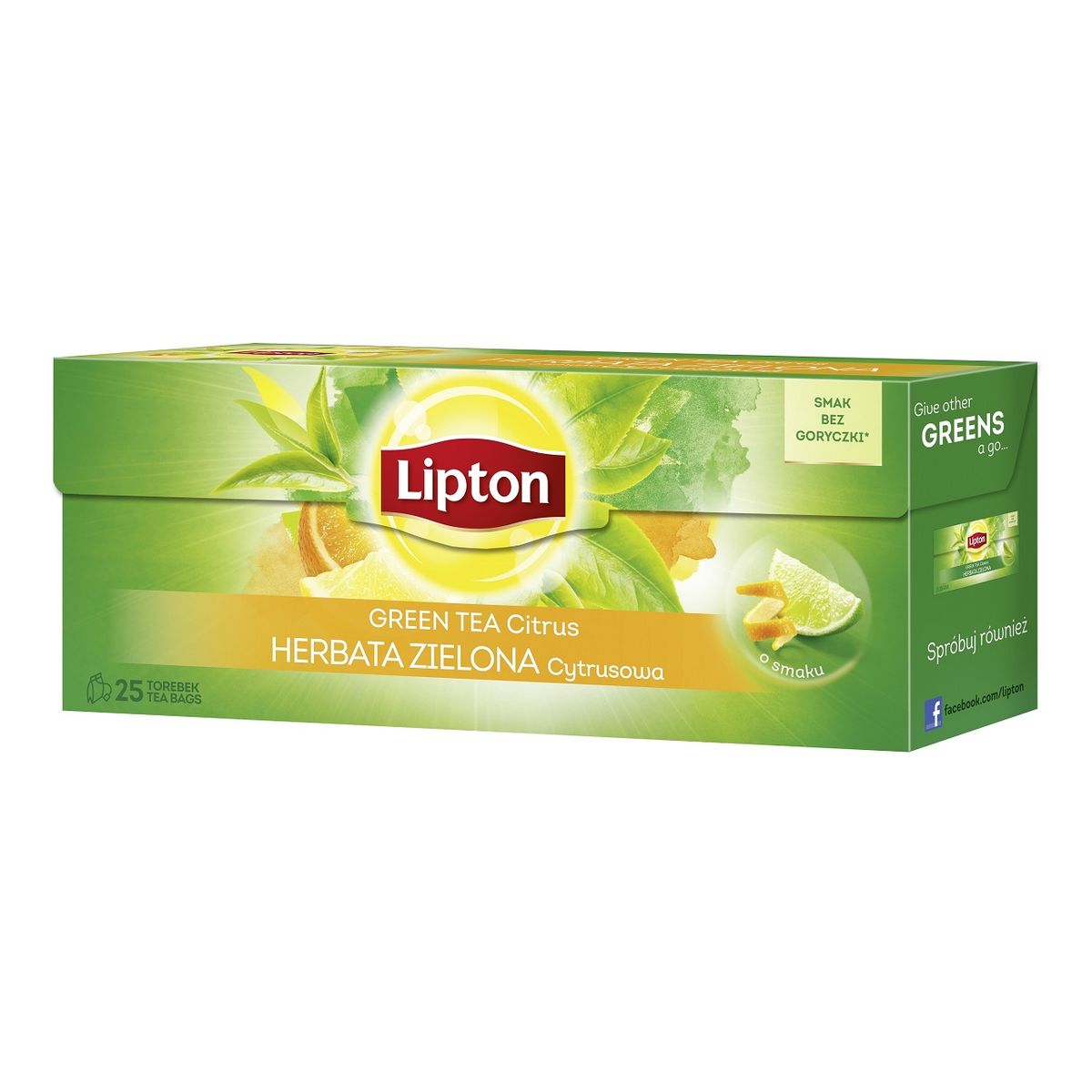 Lipton Green Tea herbata zielona Cytryna 25 torebek 32g