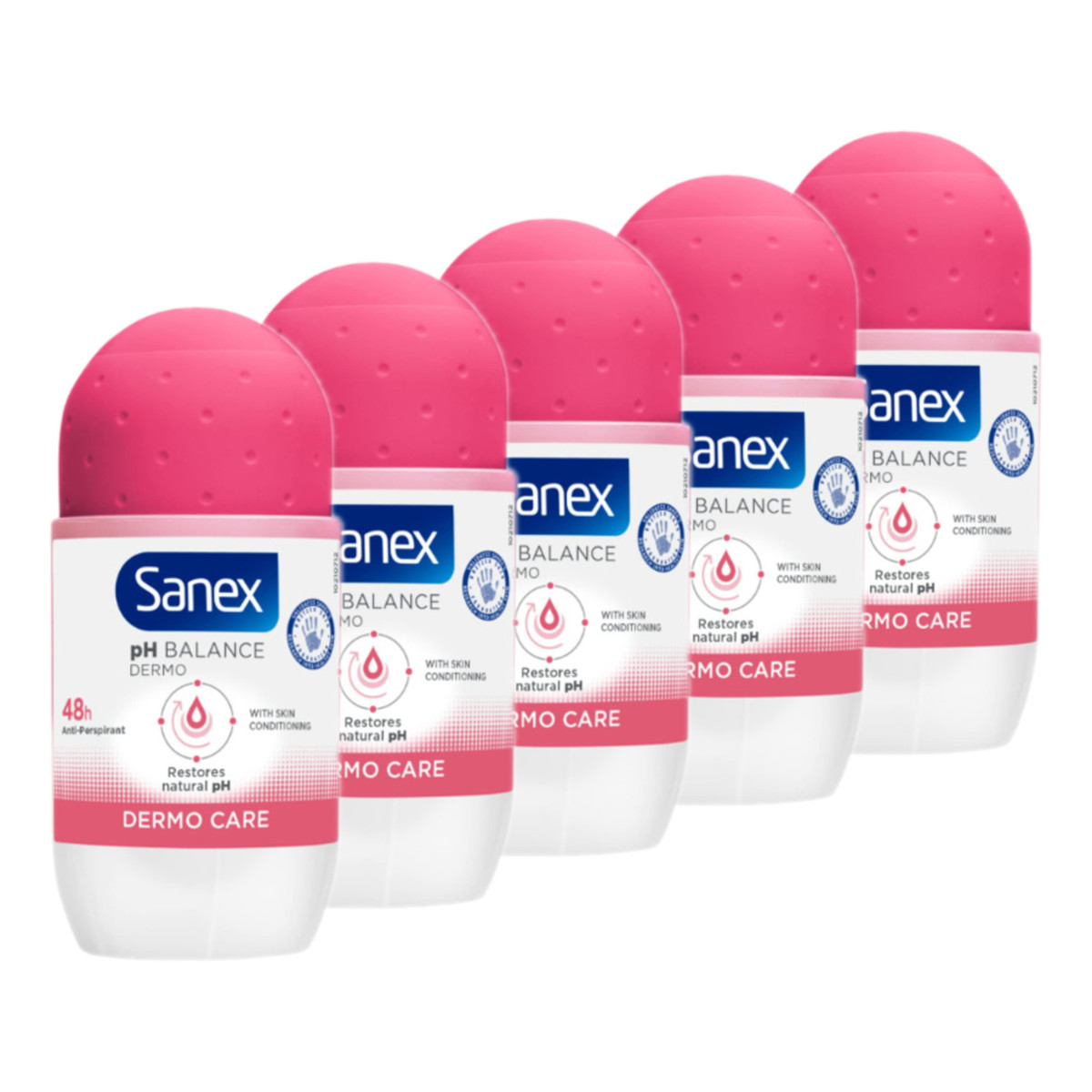 Sanex Ph Balance Antyperspirant 48H roll on 5x50ml